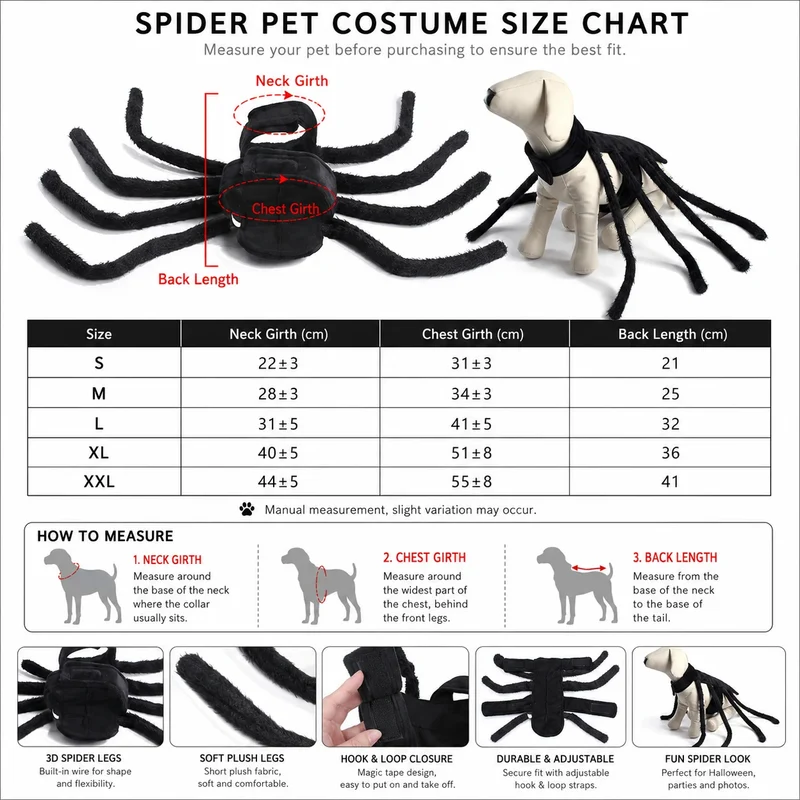 Halloween Spider Pet Costume