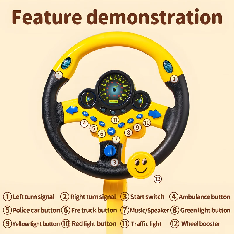 Kids Car Steering Wheel Toy