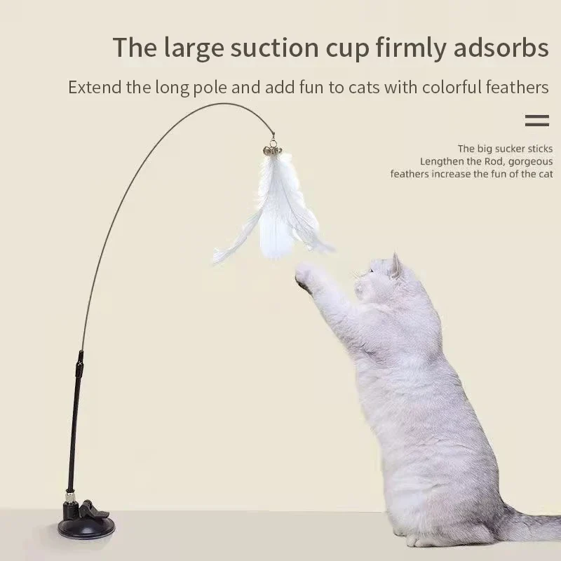 Hands-Free Suction Cup Cat Wand