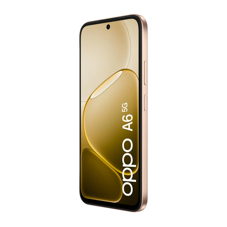 OPPO A6 5G AI Smartphone, doppia fotocamera 50MP+2, Selfie 8MP, Display 6.75” 120HZ IPS HD+, 6550mAh, RAM 6GB(Esp2GB/4GB/6GB)+ROM 256GB [Versione Italia], Aurora Gold