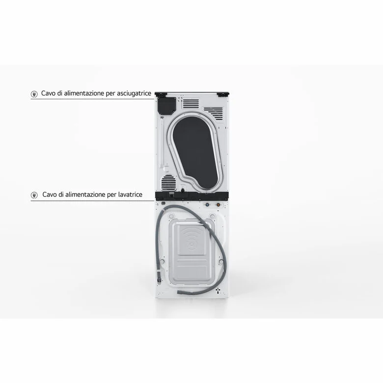LG WashTower WT1210WWF Colonna Bucato 12/10kg AI DD, Classe A, Pannello unificato