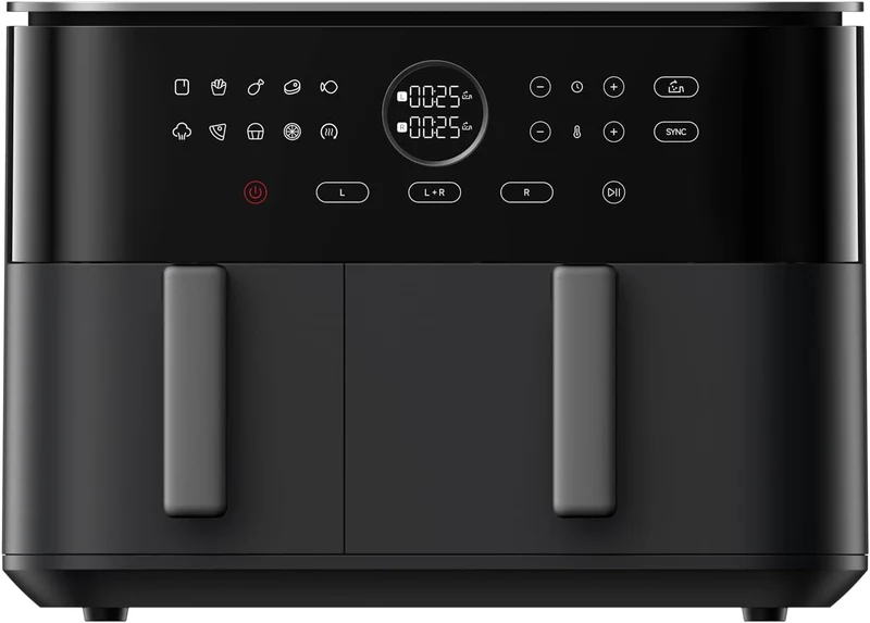 Xiaomi Dual Zone Air Fryer Friggitrice ad Aria 2 Scomparti 10l Nero 2700w