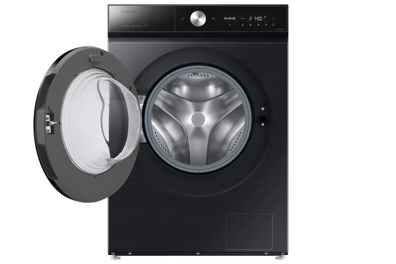 Samsung WW90DB8U95GB Serie 8000 Lavatrice A Libera Installazione 9 Kg, 1400 Giri, AI Wash, AI Energy Mode, AI Ecobubble™, AI Control, Classe A, Nero