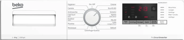 Beko WUXR81282WI/IT: Lavatrice 8kg, Classe A, 1200giri