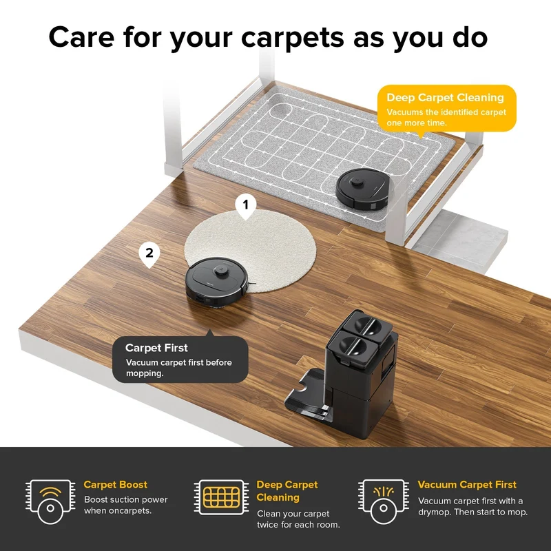 Roborock Qrevo S Robot Vacuum with Multifunctional Dock