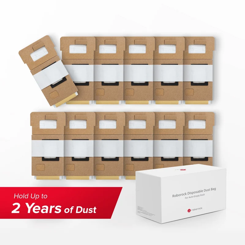 Roborock Dust Bag*12pcs for S7+ and S7 MaxV Plus Auto-Empty Dock (Hold Up to 2 Years of Dust)