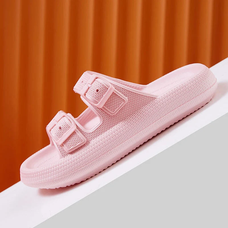 Summer Adjustable Buckle Platform Pillow Slippers Sandals