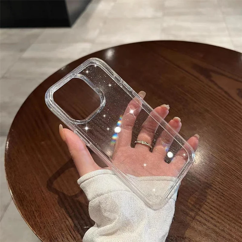 Glitter Clear Shockproof iPhone Case