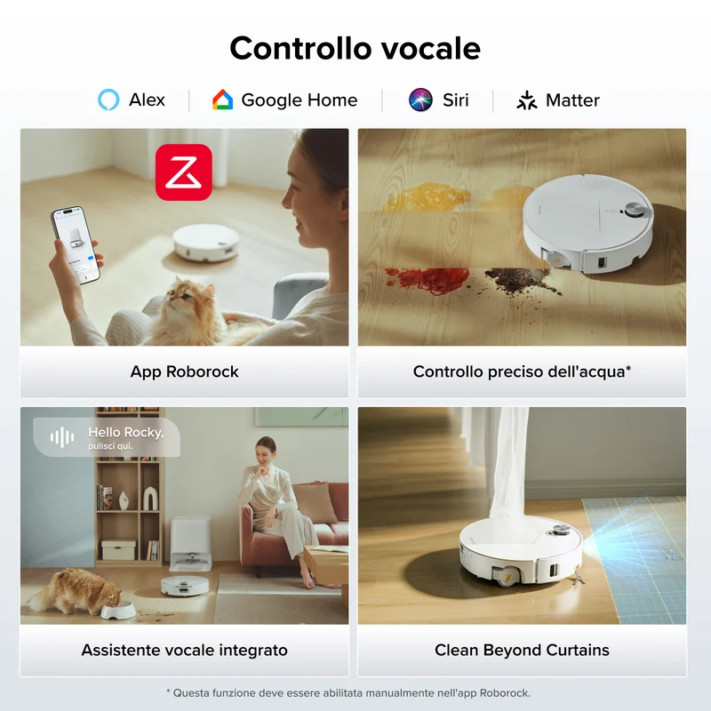Robot aspirapolvere Roborock Qrevo Edge 2 Flow con panno a rullo e sistema di pulizia automatica pressurizzata SpiraFlow™ 2.0