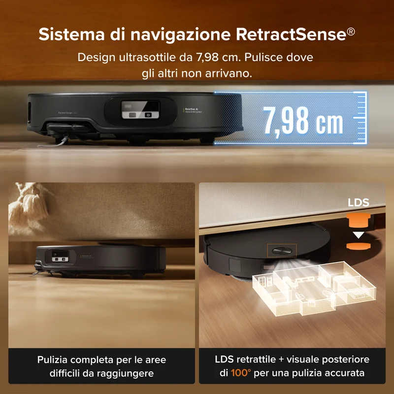 Roborock Qrevo Edge 2 - Aspirazione HyperForce da 25.000 Pa e doppio sistema anti-groviglio