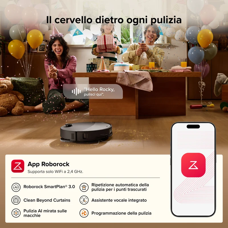 Roborock Qrevo Edge 2 - Aspirazione HyperForce da 25.000 Pa e doppio sistema anti-groviglio