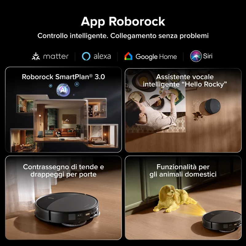 Roborock Saros 20 Set con sollevamento del telaio AdaptiLift™ Chassis 3.0 per attraversamenti di soglia fluidi e aspirazione da 36.000 Pa