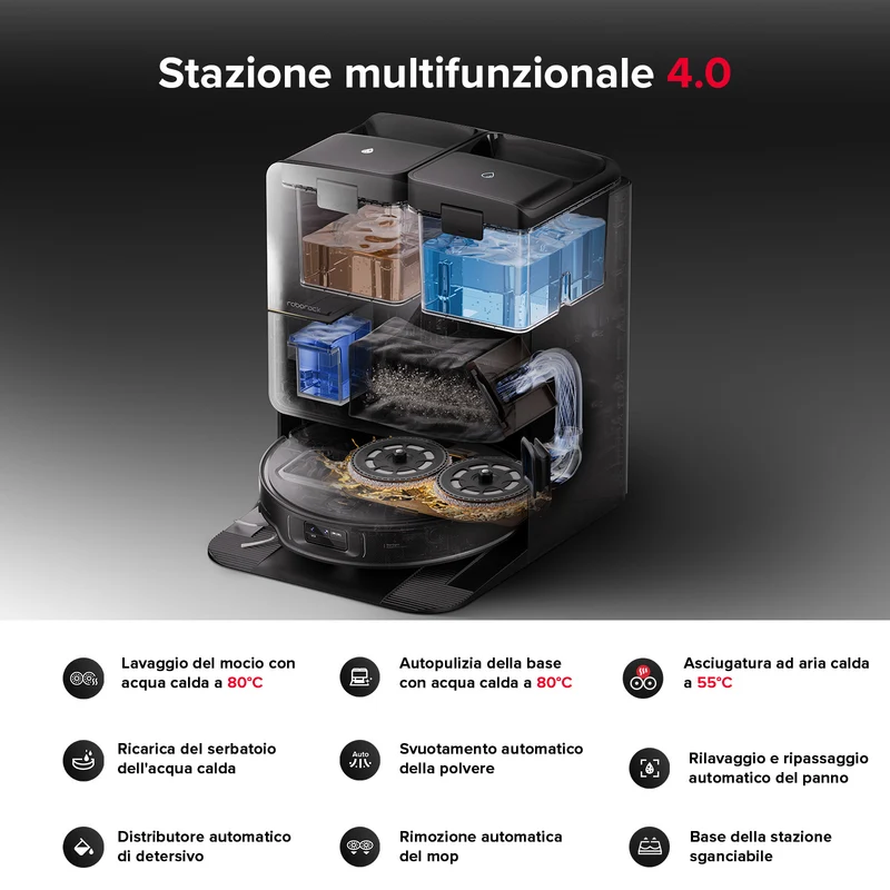 Roborock Saros Z70 Robot aspirapolvere con braccio meccanico OmniGrip™
