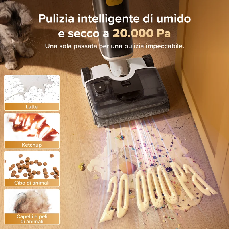 Aspirapolvere intelligente Roborock F25 GT Gen 2 Set per umido e secco con sistema di pulizia zero grovigli