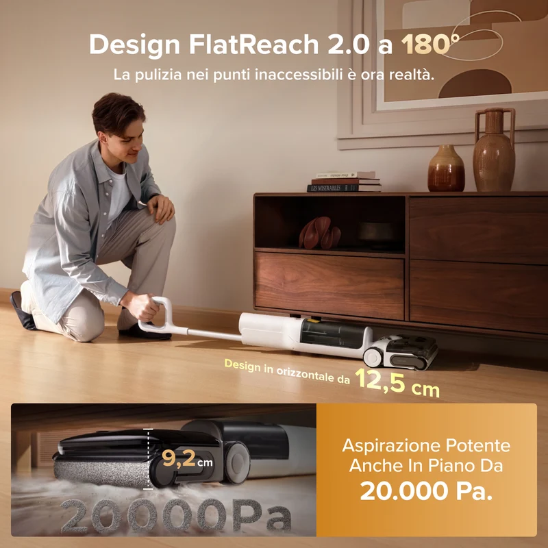 Aspirapolvere intelligente Roborock F25 GT Gen 2 Set per umido e secco con sistema di pulizia zero grovigli