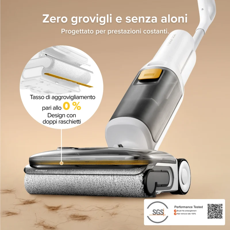 Aspirapolvere intelligente Roborock F25 GT Gen 2 Set per umido e secco con sistema di pulizia zero grovigli
