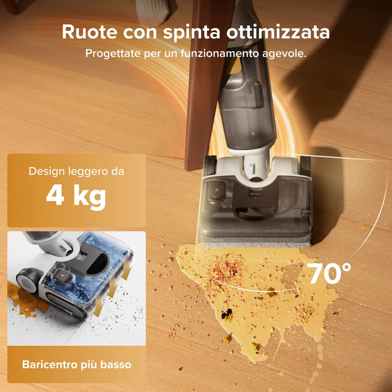 Aspirapolvere intelligente Roborock F25 GT Gen 2 Set per umido e secco con sistema di pulizia zero grovigli