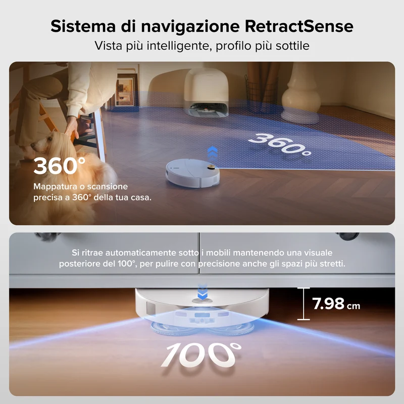 Roborock Qrevo Curv 2 Pro Robot Aspirapolvere con stazione multifunzionale 3.0