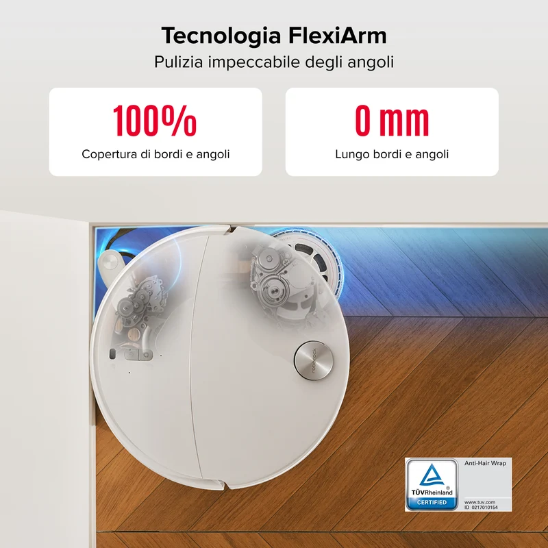 Roborock Qrevo Curv 2 Pro Robot Aspirapolvere con stazione multifunzionale 3.0