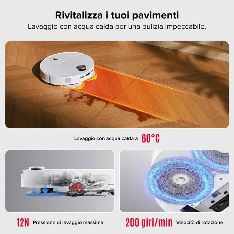 Roborock Qrevo Curv 2 Pro Robot Aspirapolvere con stazione multifunzionale 3.0