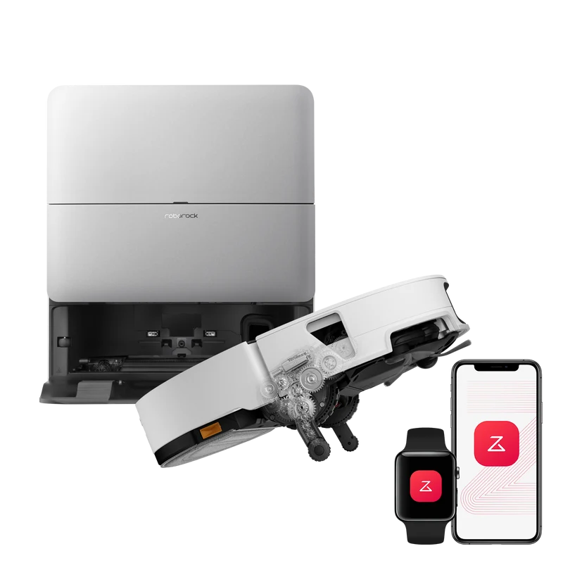 Robot Aspirapolvere Roborock Saros 20 Sonic con la nuovissima stazione di ricarica RockDock®