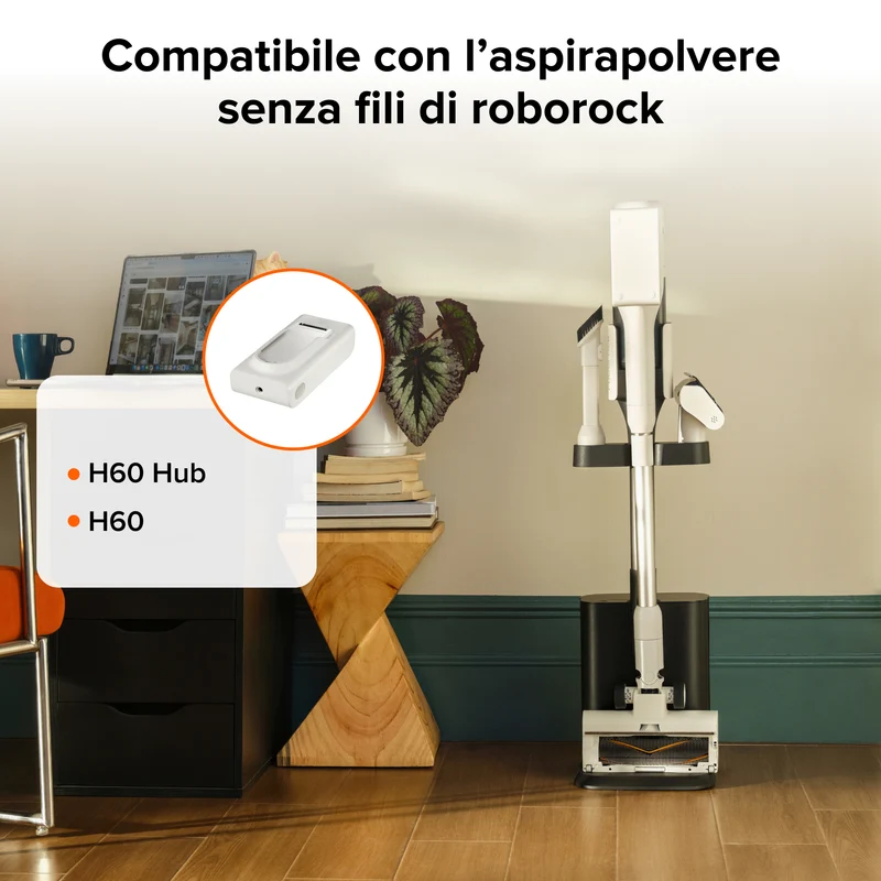Batteria agli ioni di litio Roborock a 6 celle (2500 mAh) per H60 Hub / H60 – Alta capacità per un’autonomia prolungata, compatibile con aspirapolvere senza filo