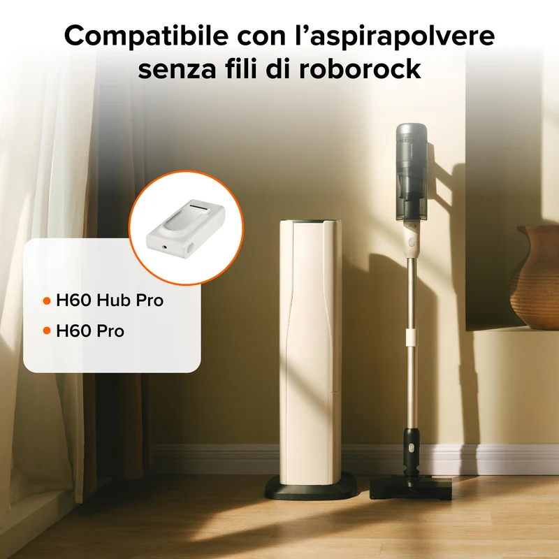 Batteria agli ioni di litio Roborock a 8 celle (2500 mAh) per H60 Hub Pro / H60 Pro – Alta capacità per un’autonomia prolungata, compatibile con aspirapolvere senza filo