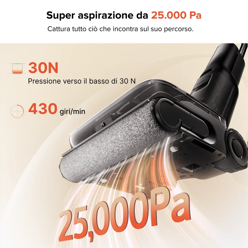 Aspirapolvere Roborock F25 ACE Pro per umido e secco con tecnologia di pulizia JetFoaming™