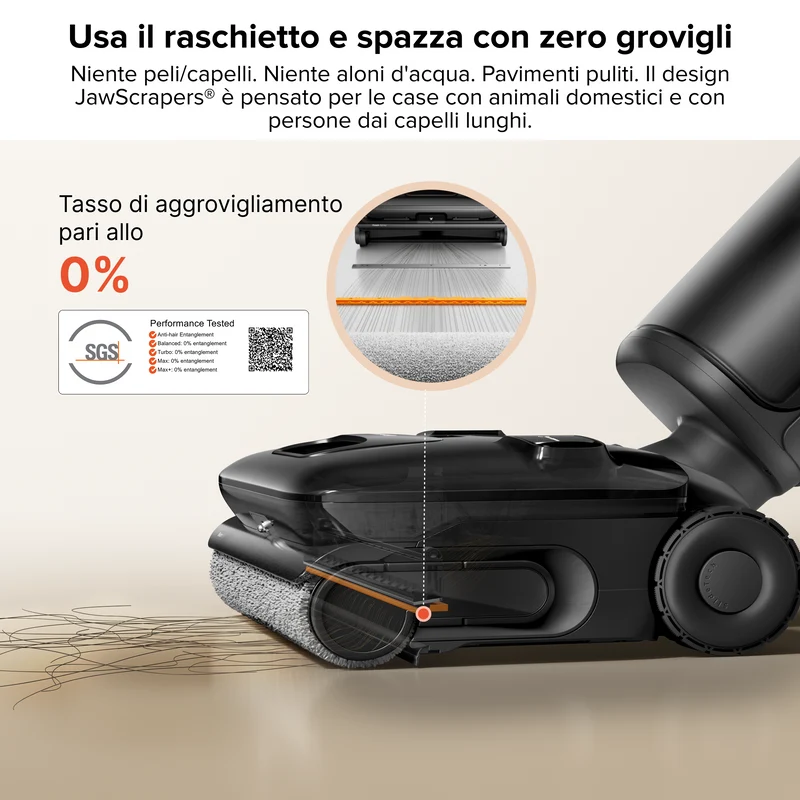Aspirapolvere Roborock F25 ACE Pro per umido e secco con tecnologia di pulizia JetFoaming™