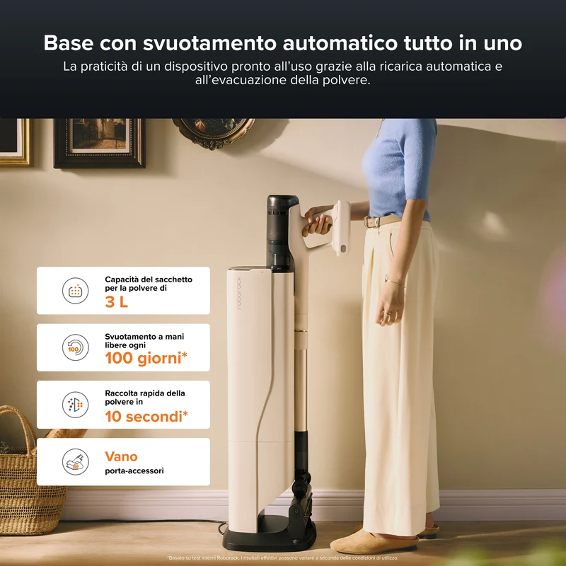 | Roborock H60 Hub Pro aspirapolvere senza fili
