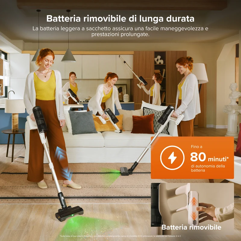 | Roborock H60 Hub Pro aspirapolvere senza fili