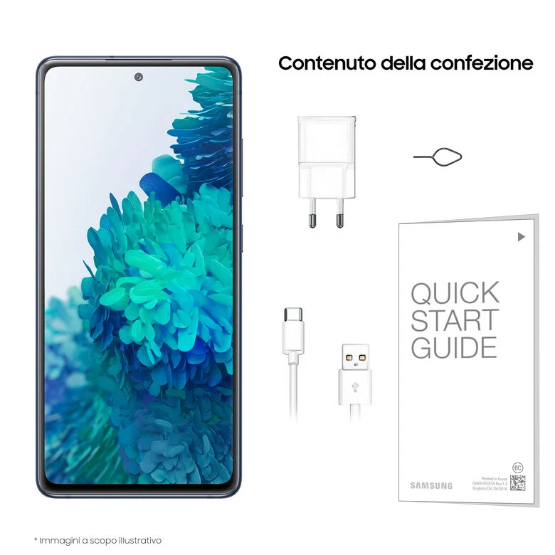 Samsung Galaxy S20 FE 4G, Processore Snapdragon 865, Display 6.5" Super AMOLED, 3 fotocamere posteriori, 128 GB Espandibili, RAM 6GB, Batteria 4.500mAh, Hybrid SIM, Cloud Navy
