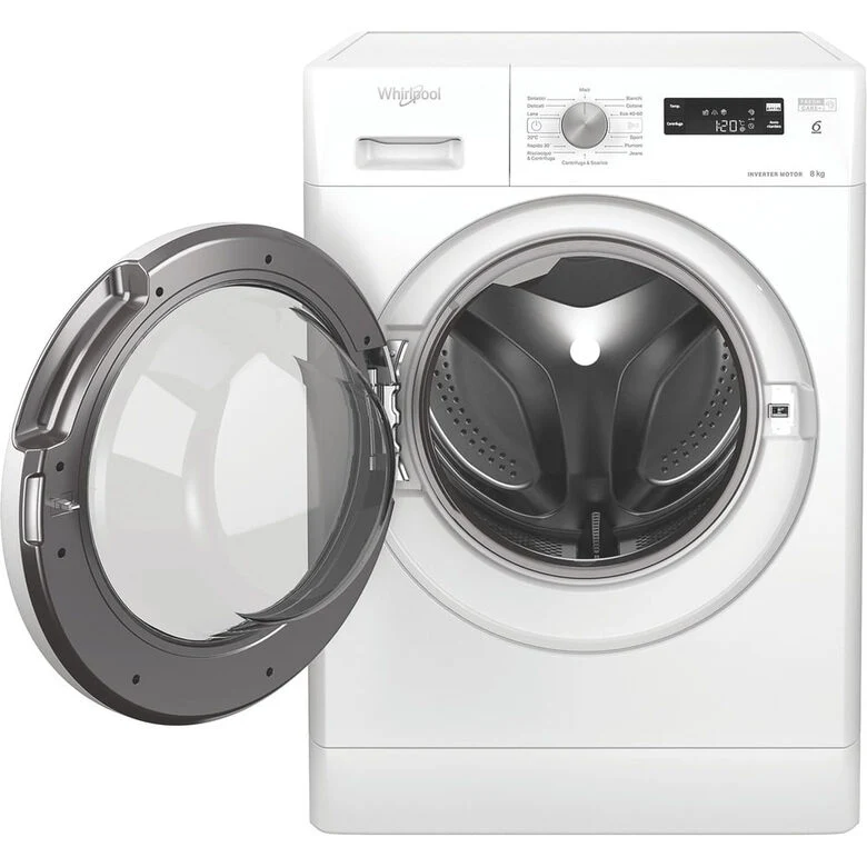 Whirlpool FFS P87 IT Lavatrice A Libera Installazione 8 Kg, 1200 Giri, Classe A-10%, Bianco, Inverter Display Vapore Refresh
