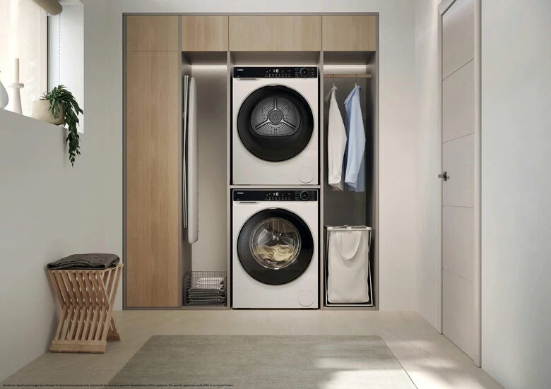 Haier HD120-E357U1-IT Asciugatrice Libera Installazione 12 Kg, Pompa Di Calore, Wi-Fi Smart, Classe E, Bianco