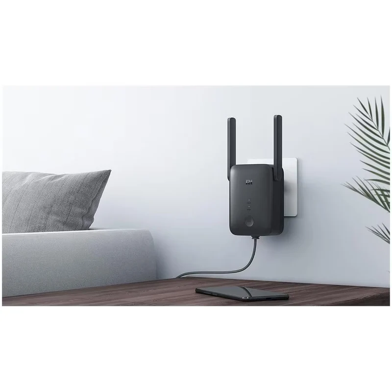 Xiaomi Mi Wi-Fi Range Extender AC1200 Ripetitore Wireless RC04 Dual Band 2,5 GHz e 5 GHz Speed 1167 Mbps con Antenne Nero