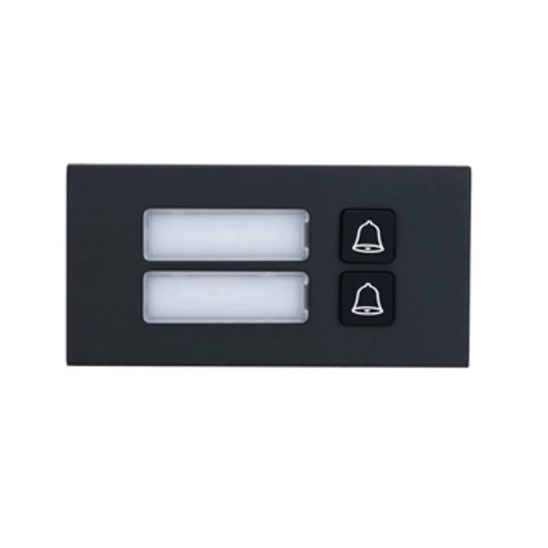 VTO4202FB-MB2 - Modulo di Espansione con 2 Pulsanti – Compatibile Dahua VTO4202F-X, IP65, IK07, Alluminio Nero
