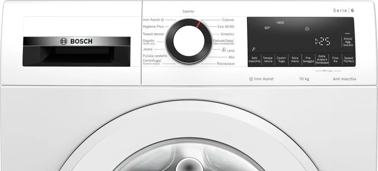 Bosch WGG254Z6II Serie 6 Lavatrice A Libera Installazione 10 Kg, 1400 Giri, Activewater Plus, Iron Assist, Classe A, Bianco