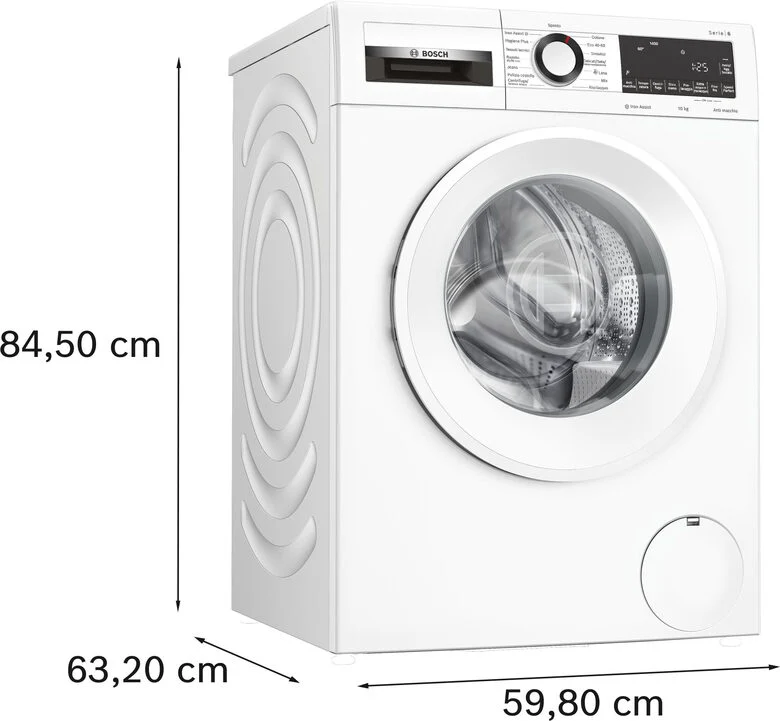 Bosch WGG254Z6II Serie 6 Lavatrice A Libera Installazione 10 Kg, 1400 Giri, Activewater Plus, Iron Assist, Classe A, Bianco