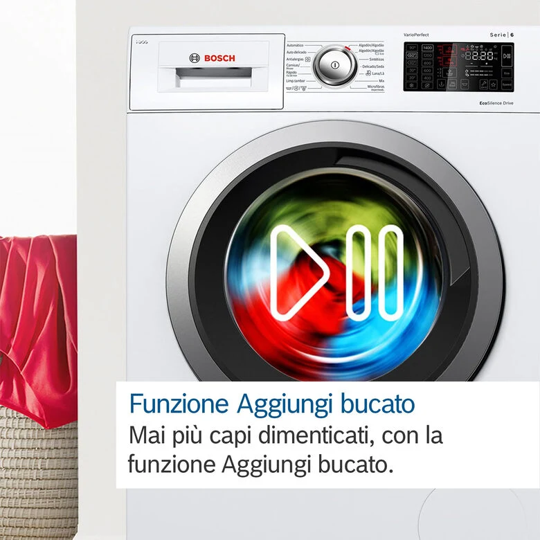 Bosch WGG254Z6II Serie 6 Lavatrice A Libera Installazione 10 Kg, 1400 Giri, Activewater Plus, Iron Assist, Classe A, Bianco