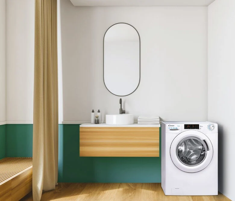 Candy CS 128TXME-S Lavatrice A Libera Installazione 8 Kg, 1400 Giri, Smart Inverter, Wi-fi, Classe A, Bianco