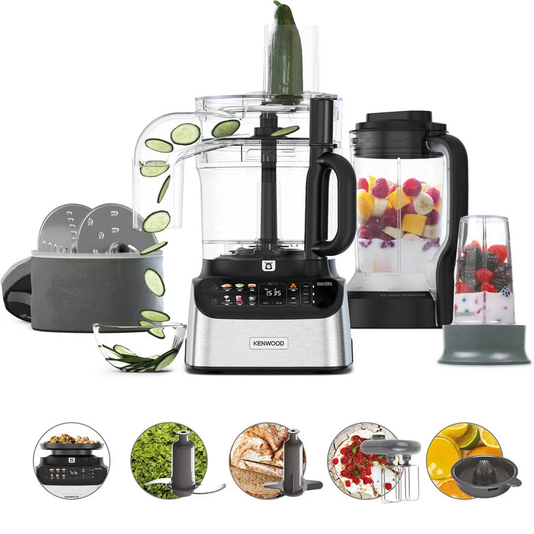 Kenwood Robot Multifunzione MultiPro OneTouch FDM73.850SS Capacità 3 L Potenza 1000 W Colore Nero, Acciaio