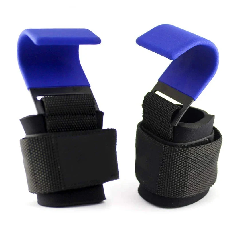Weight Lifting Hooks with Wrist Straps