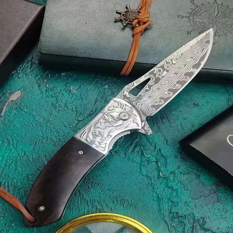 Damascus Steel Folding Knife