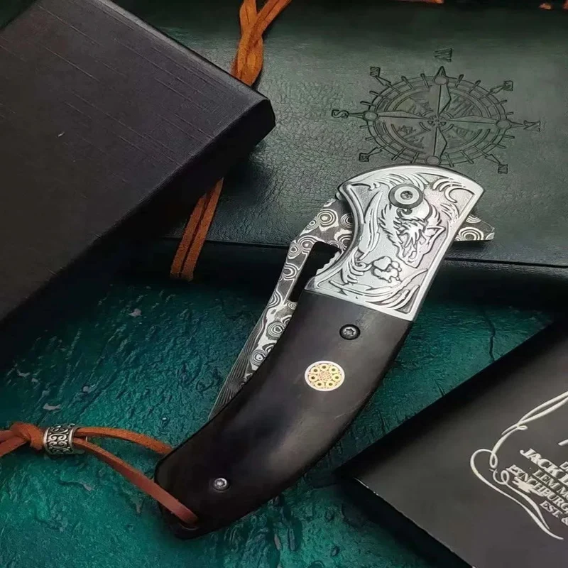 Damascus Steel Folding Knife