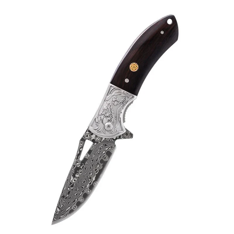 Damascus Steel Folding Knife