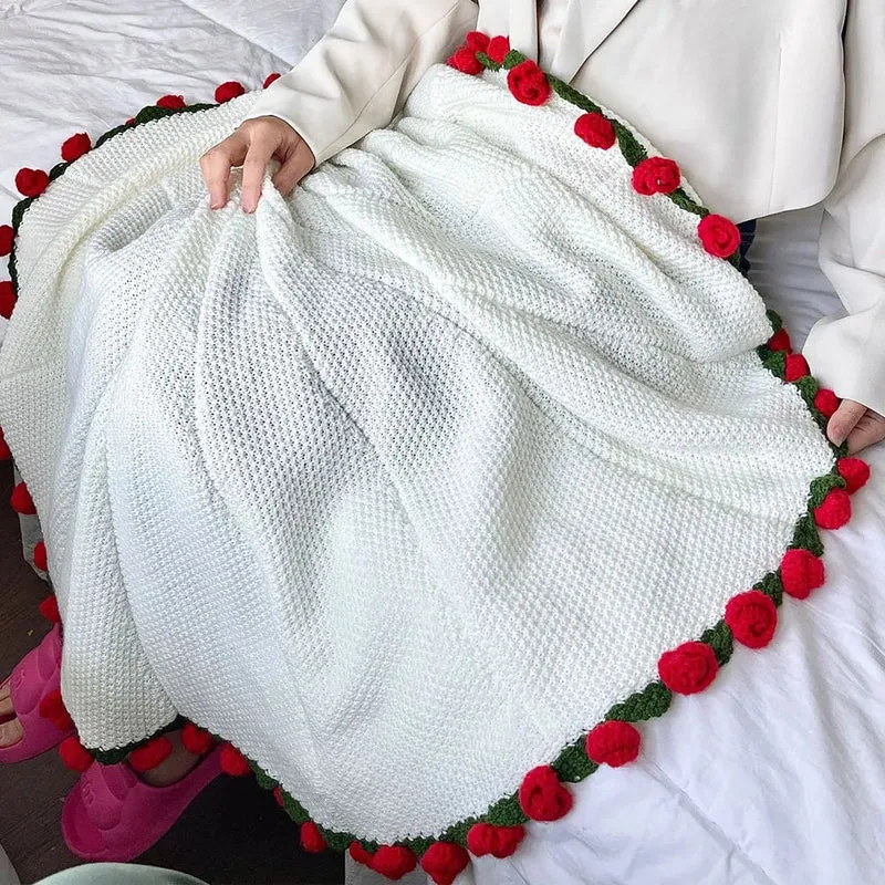 Crochet Rose Bouquet Blanket