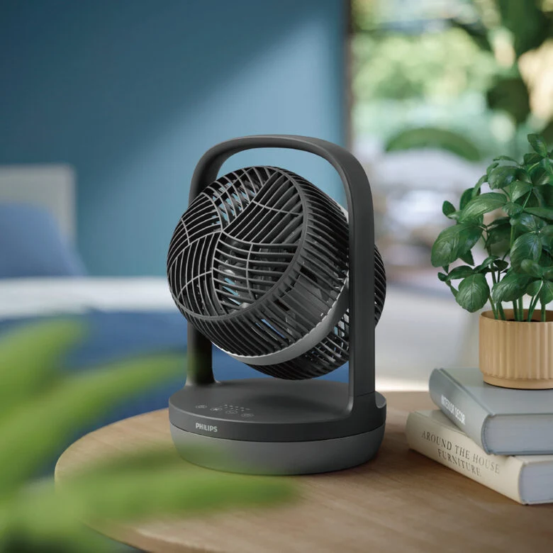 Philips Serie 3000 Ventilatore da tavolo CX3050/01, Flusso d'aria 738 m³/h, Ultra silenzioso 23db