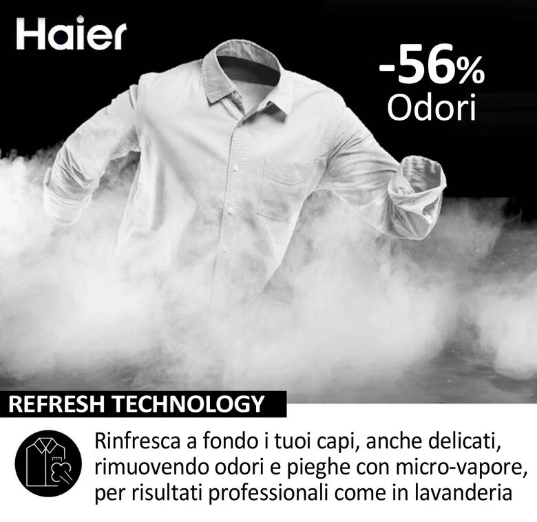 Haier HW100-B14367U1 X Serie 7 Lavatrice A Libera Installazione 10 Kg, 1400 Giri, Classe A, Bianco