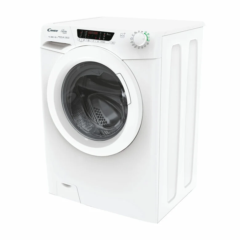 Candy Ultra Hygiene Ultra, Lavatrice Carica Frontale 9 KG, 10% più efficente della classe A, 1200 giri, Bianco, Inverter, Wi-Fi, Ciclo Igiene, HE 1294TWM6/1-S