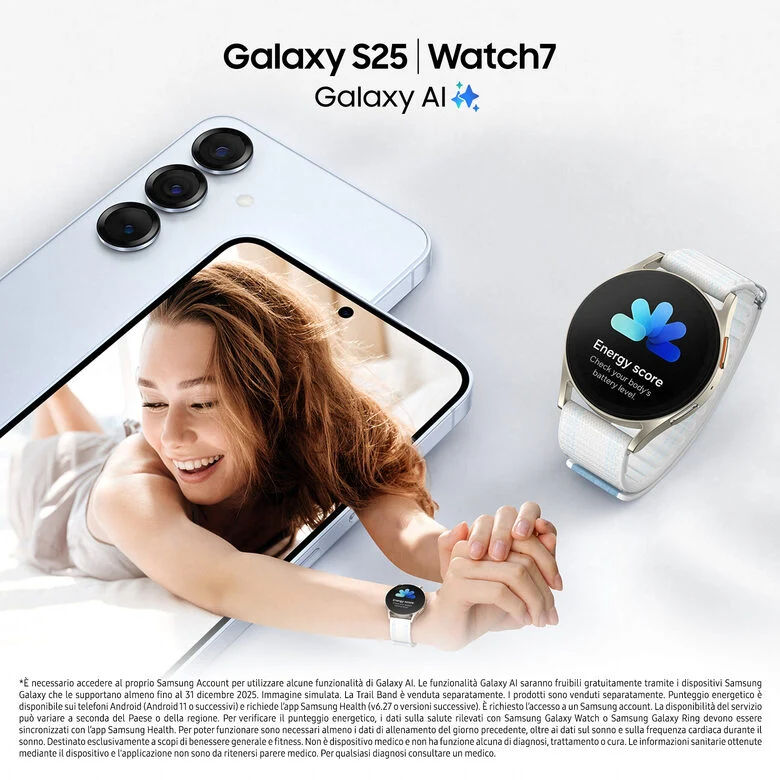 SAMSUNG Galaxy S25 Smartphone, 512 GB, Argento